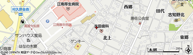 愛知県江南市高屋町北上10周辺の地図