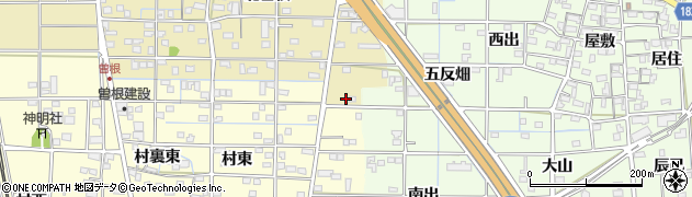愛知県一宮市北方町北方北曽根233周辺の地図