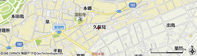 愛知県江南市宮田町久保見周辺の地図