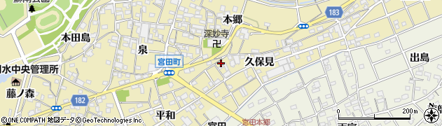 愛知県江南市宮田町久保見32周辺の地図