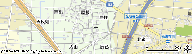 愛知県一宮市更屋敷居住1143周辺の地図