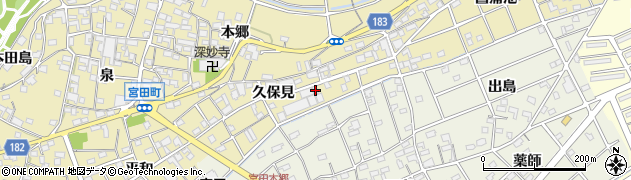 愛知県江南市宮田町久保見168周辺の地図