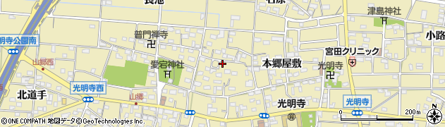 愛知県一宮市光明寺山屋敷47周辺の地図