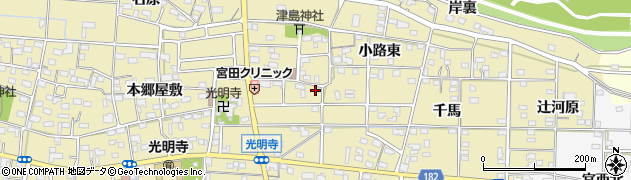 愛知県一宮市光明寺天王裏72周辺の地図