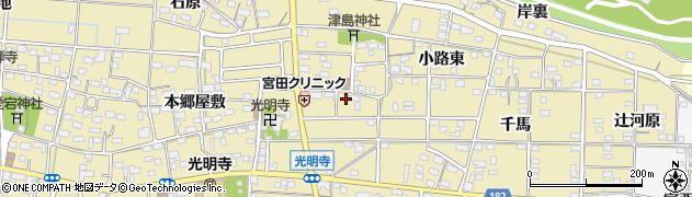 愛知県一宮市光明寺天王裏145周辺の地図