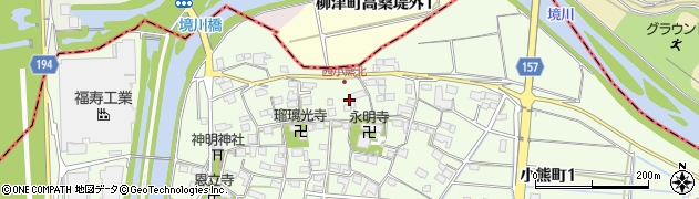 岐阜県羽島市小熊町（西小熊）周辺の地図