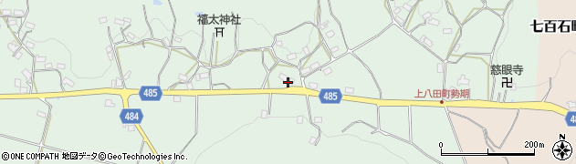 京都府綾部市上八田町延様周辺の地図