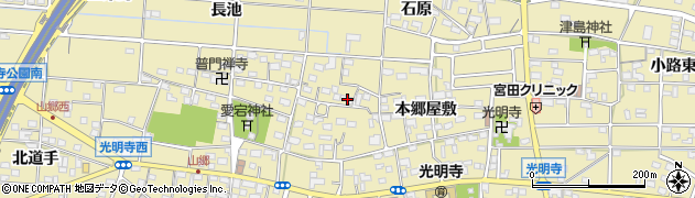 愛知県一宮市光明寺山屋敷48周辺の地図