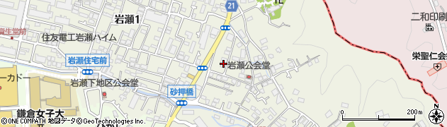 ウエルシア薬局鎌倉岩瀬店周辺の地図