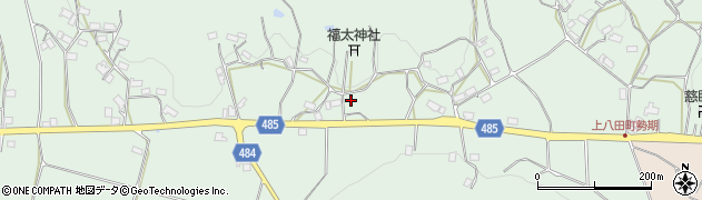 京都府綾部市上八田町八田前周辺の地図