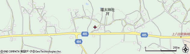 京都府綾部市上八田町（仲根）周辺の地図