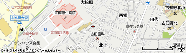 愛知県江南市高屋町北上18周辺の地図