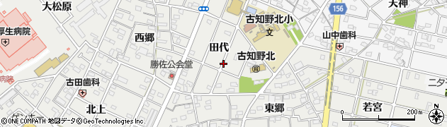 愛知県江南市勝佐町（田代）周辺の地図