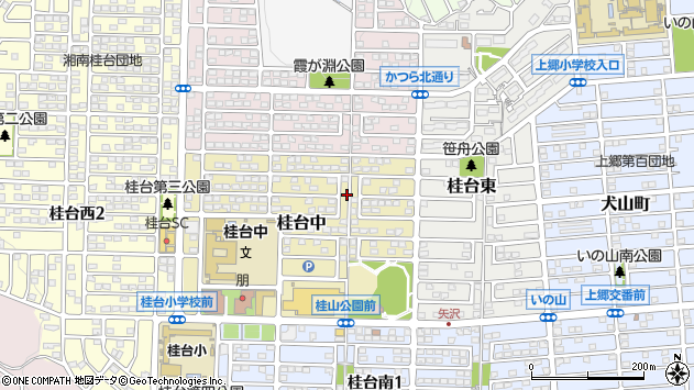 〒247-0034 神奈川県横浜市栄区桂台中の地図