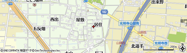 愛知県一宮市更屋敷居住1153周辺の地図