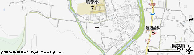 京都府綾部市物部町（西前田）周辺の地図