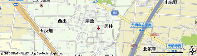 愛知県一宮市更屋敷居住1151周辺の地図