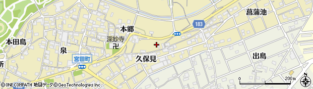 愛知県江南市宮田町久保見105周辺の地図