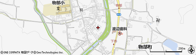 京都府綾部市物部町（東町筋）周辺の地図