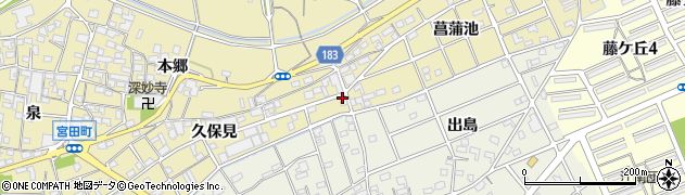 愛知県江南市宮田町久保見186周辺の地図