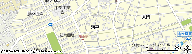 愛知県江南市村久野町（河戸）周辺の地図