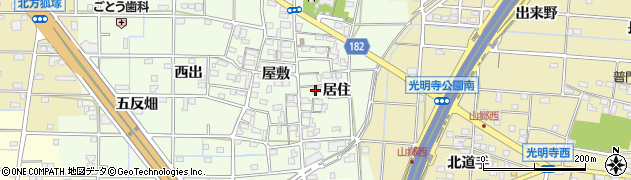 愛知県一宮市更屋敷居住1152周辺の地図