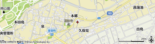 愛知県江南市宮田町久保見88周辺の地図