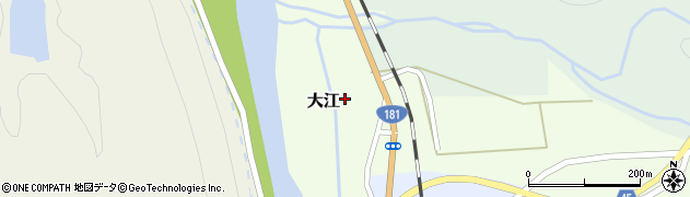 鳥取県伯耆町（西伯郡）大江周辺の地図