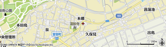 愛知県江南市宮田町久保見83周辺の地図