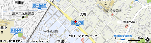 愛知県丹羽郡扶桑町高雄犬堀177周辺の地図