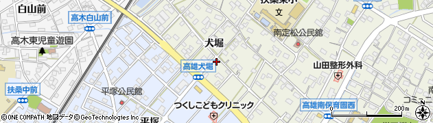 愛知県丹羽郡扶桑町高雄犬堀185周辺の地図
