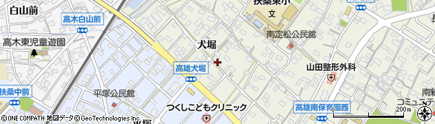 愛知県丹羽郡扶桑町高雄犬堀186周辺の地図