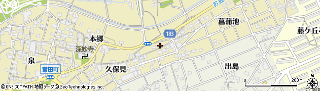愛知県江南市宮田町久保見118周辺の地図