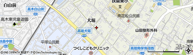 愛知県丹羽郡扶桑町高雄犬堀187周辺の地図