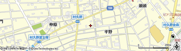 愛知県江南市村久野町平野16周辺の地図