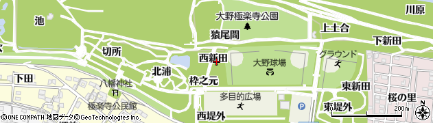 愛知県一宮市浅井町大野西新田周辺の地図