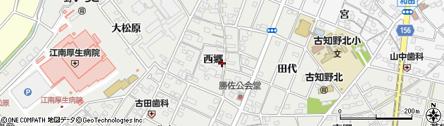 愛知県江南市勝佐町西郷周辺の地図