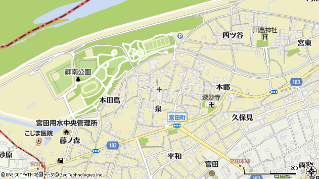 〒483-8375 愛知県江南市宮田町泉の地図