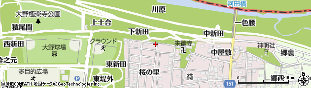 愛知県一宮市浅井町河田桜の里10周辺の地図