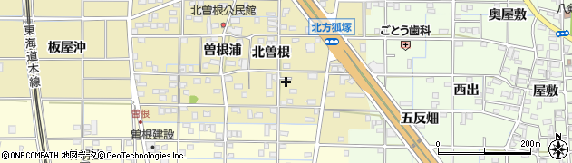愛知県一宮市北方町北方北曽根195周辺の地図