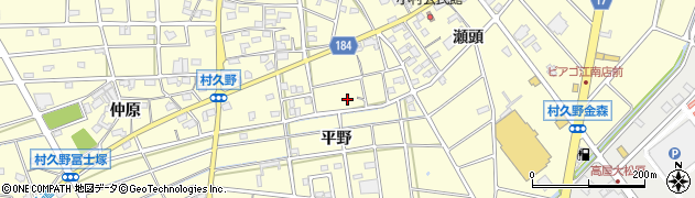 愛知県江南市村久野町平野131周辺の地図
