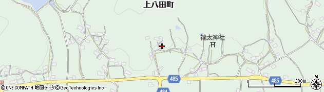 京都府綾部市上八田町地生周辺の地図