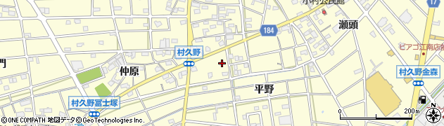 愛知県江南市村久野町平野10周辺の地図