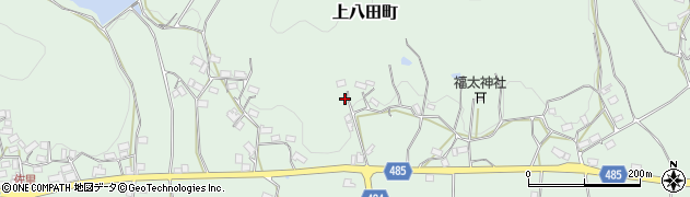 京都府綾部市上八田町寺垣周辺の地図