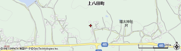 京都府綾部市上八田町（寺垣）周辺の地図