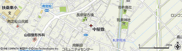 愛知県丹羽郡扶桑町高雄中屋敷周辺の地図