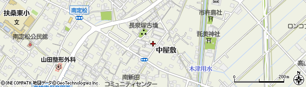 愛知県扶桑町（丹羽郡）高雄（中屋敷）周辺の地図