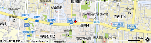 岐阜県大垣市船町周辺の地図