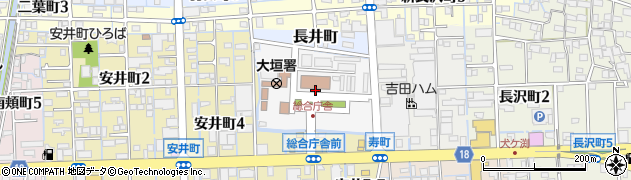 岐阜県大垣市江崎町周辺の地図
