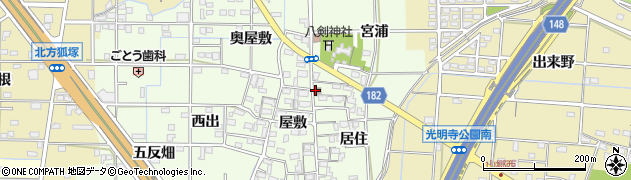 愛知県一宮市更屋敷居住1189周辺の地図